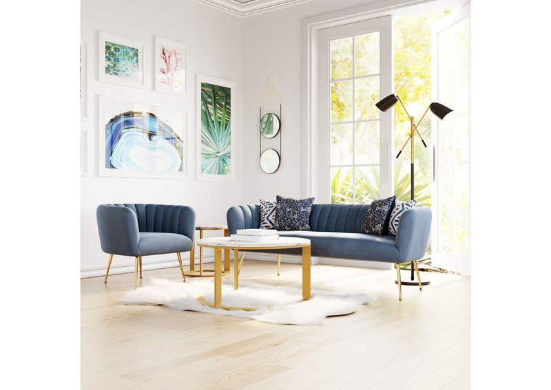 101852 Deco Accent Chair Gray