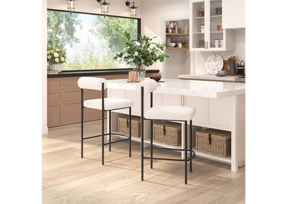 109811 Livorno Counter Stool (Set Of 2) Ivory