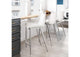 101408 Magnus Counter Stool (Set Of 2) White & Silver