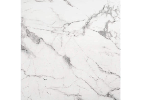 100707 Atlas Dining Table White & Silver