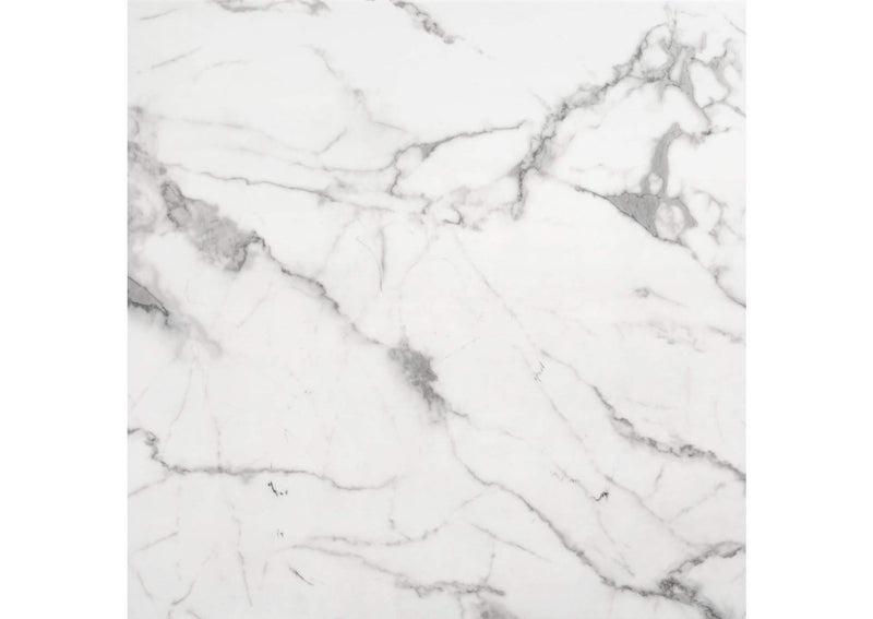 100707 Atlas Dining Table White & Silver