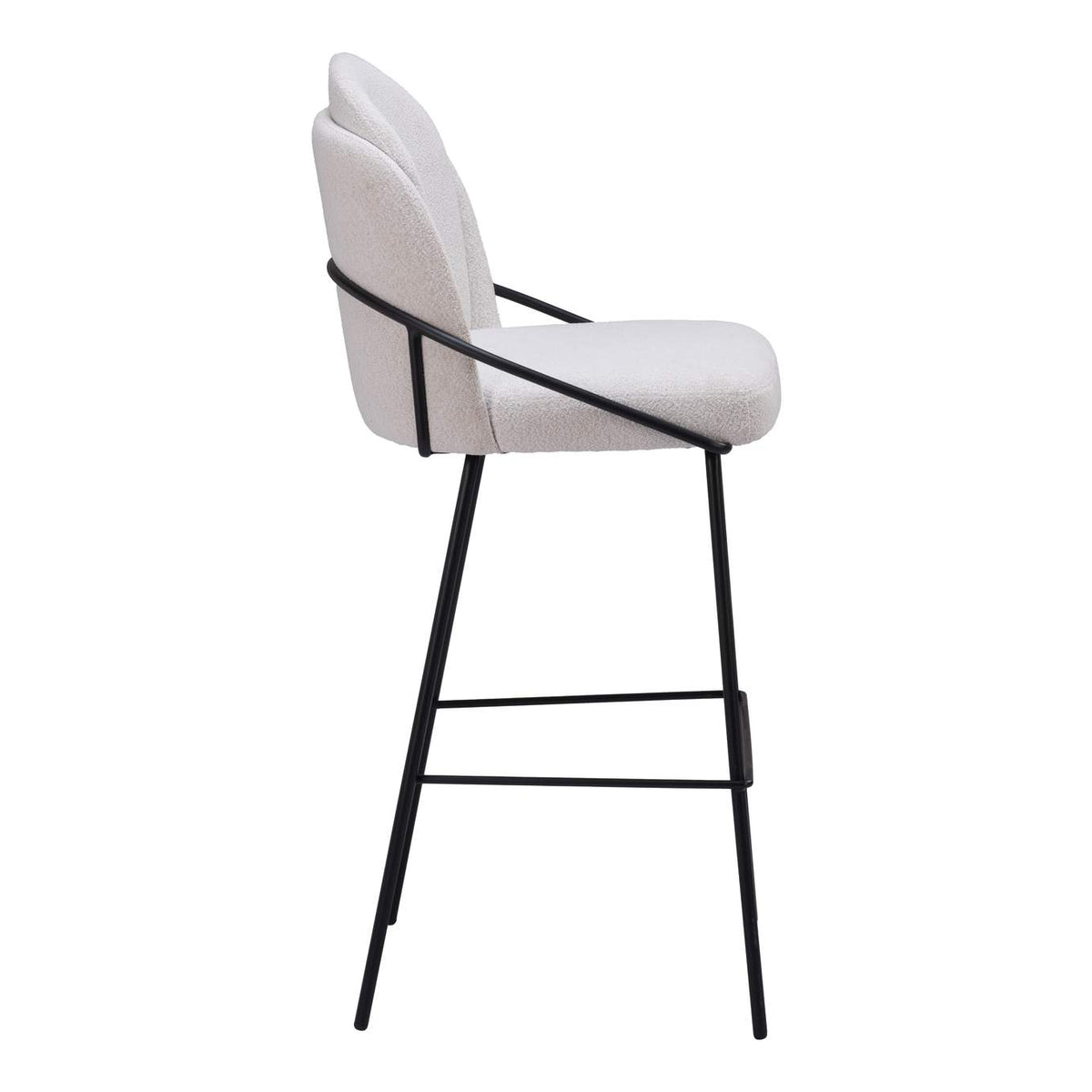 109969 Jambi Barstool (Set Of 2) Ivory