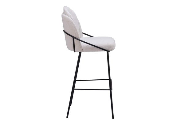 109969 Jambi Barstool (Set Of 2) Ivory