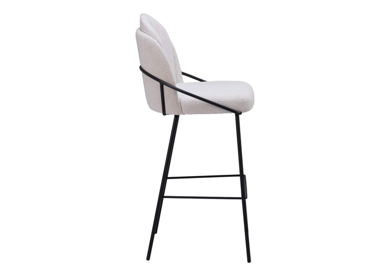 109969 Jambi Barstool (Set Of 2) Ivory