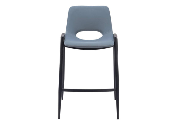 109539 Desi Counter Stool (Set Of 2) Azure Gray