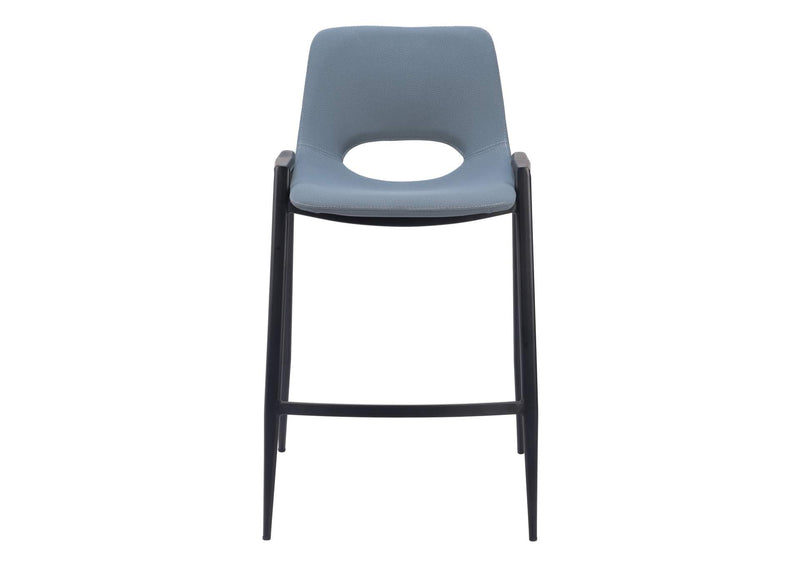 109539 Desi Counter Stool (Set Of 2) Azure Gray