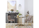 101269 Magnus Dining Chair (Set Of 2) Brown & Silver