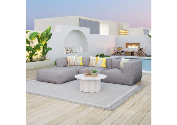 704151 Luanda Outdoor Ottoman Gray