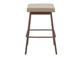 110331 Divat Counter Stool (Set Of 2) Beige & Walnut