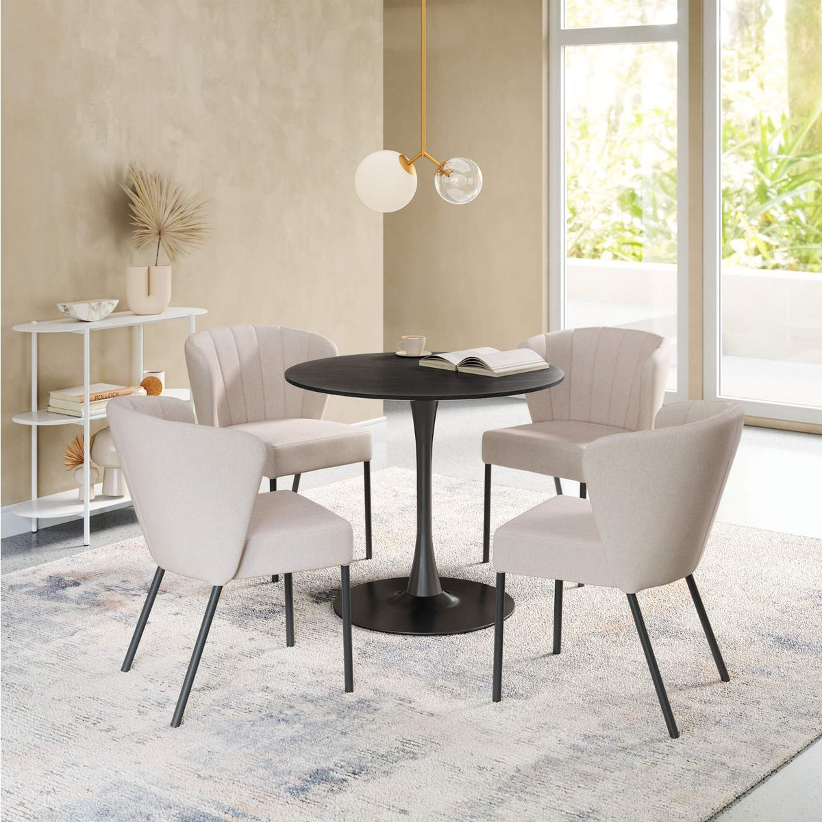 109678 Aimee Dining Chair (Set Of 2) Beige