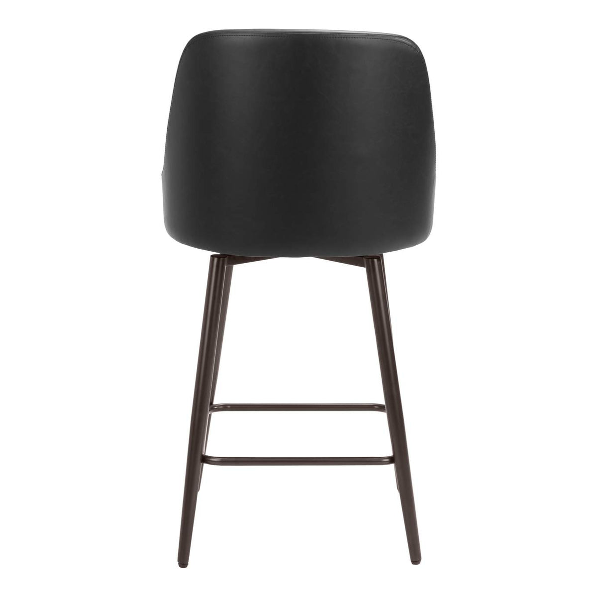 109973 Keppel Swivel Counter Stool Black & Bronze