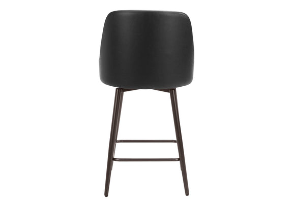 109973 Keppel Swivel Counter Stool Black & Bronze