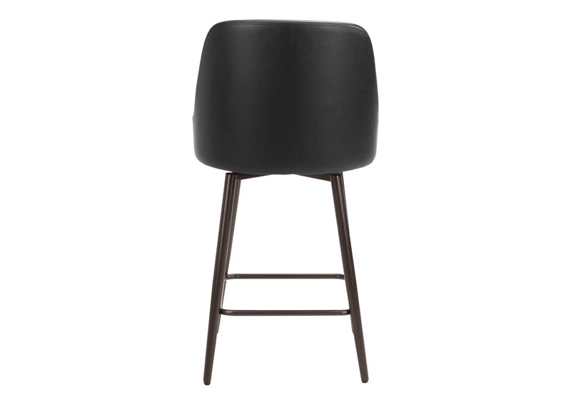 109973 Keppel Swivel Counter Stool Black & Bronze