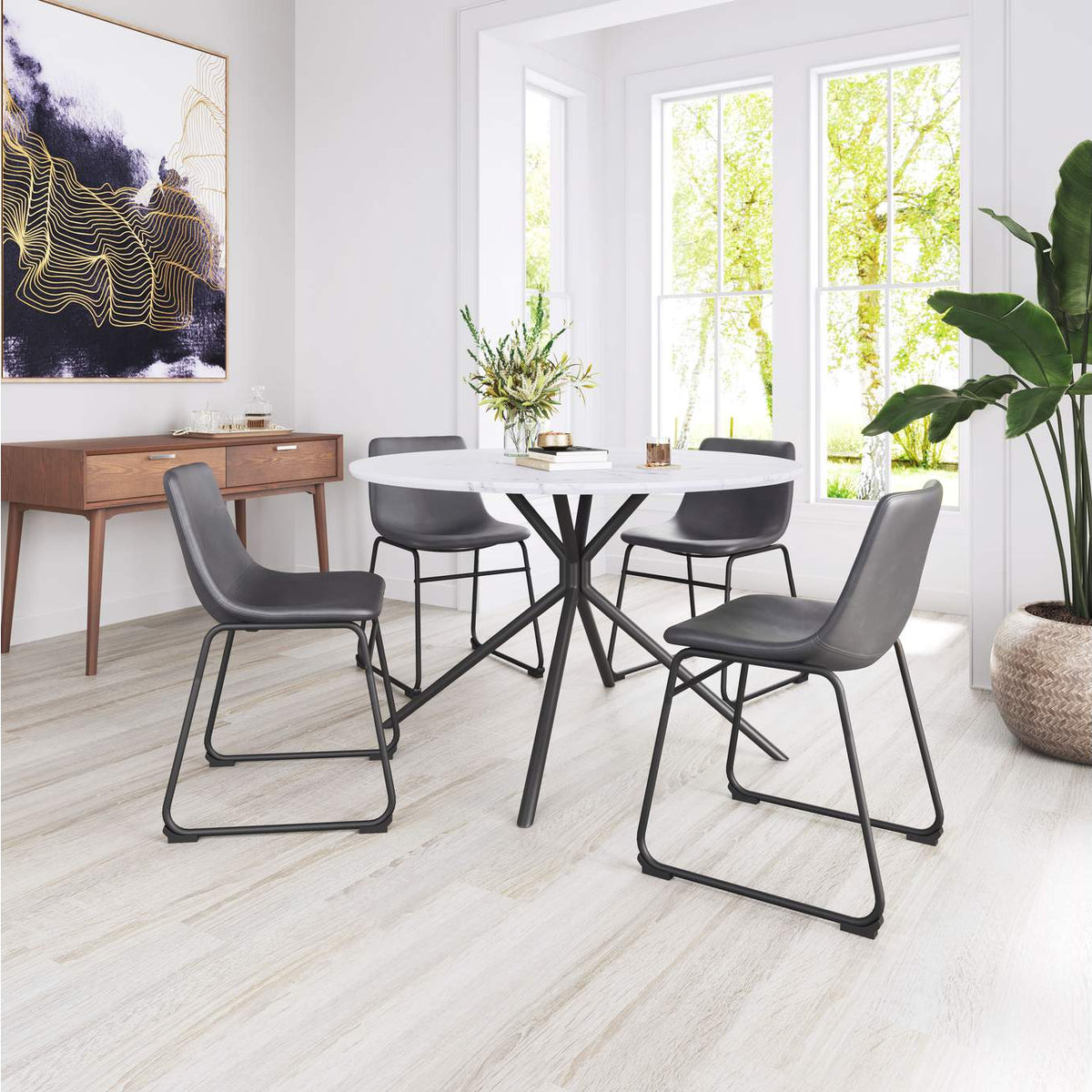 101995 Smart Dining Chair (Set Of 2) Charcoal