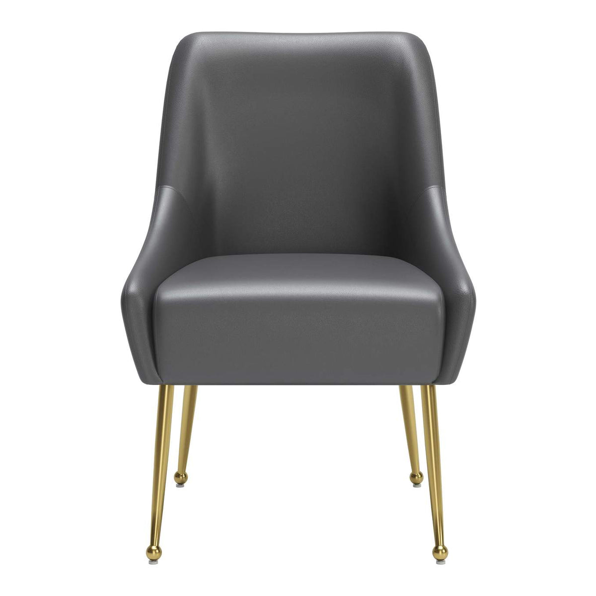 109713 Maxine Dining Chair Gray & Gold