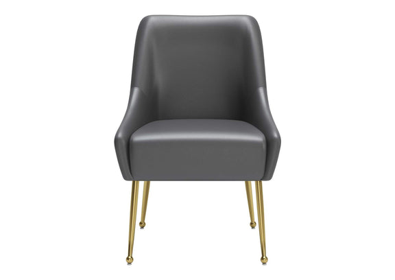 109713 Maxine Dining Chair Gray & Gold