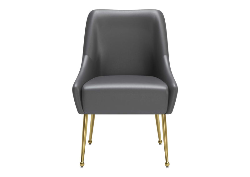 109713 Maxine Dining Chair Gray & Gold