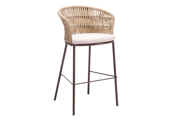 703990 Freycinet Outdoor Barstool (Set Of 2) Natural