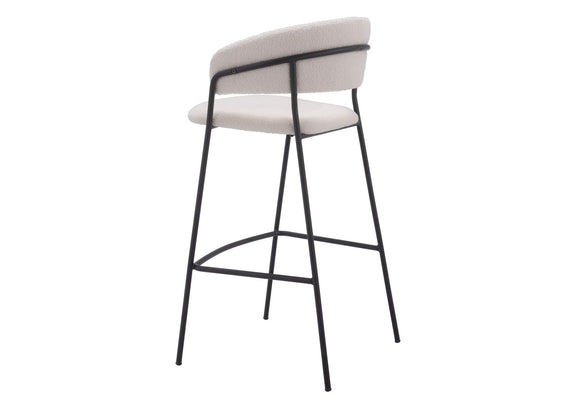 109673 Josephine Barstool (Set Of 2) Cream