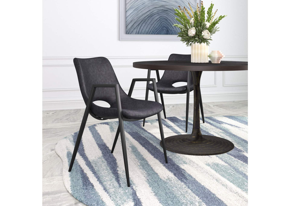 109534 Desi Dining Chair (Set Of 2) Black