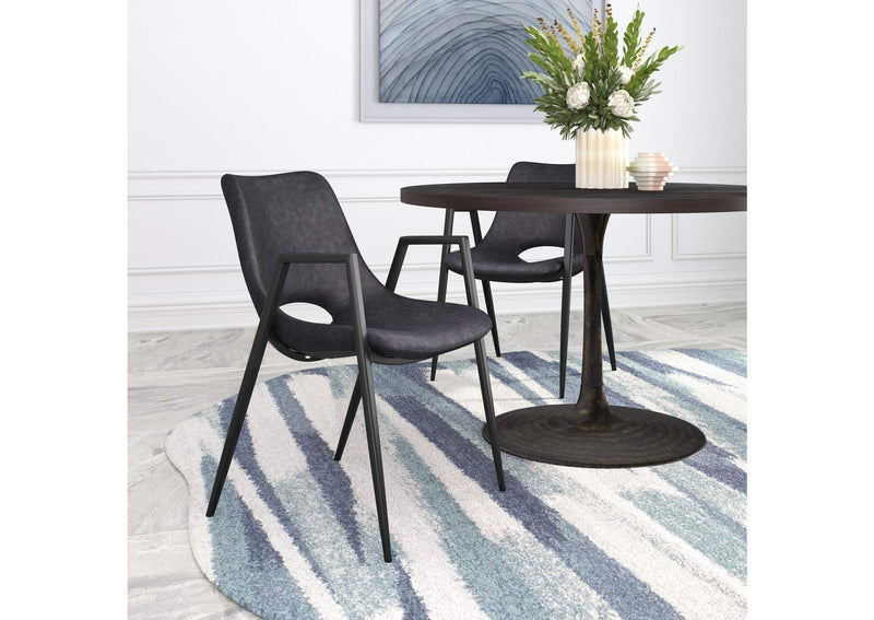 109534 Desi Dining Chair (Set Of 2) Black