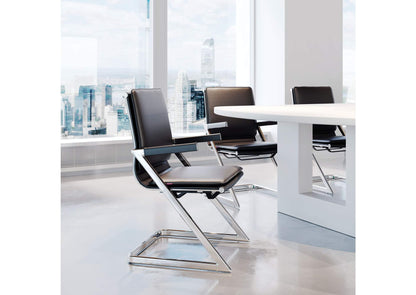 215210 Lider Plus Conference Chair (Set Of 2) Black