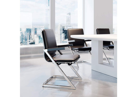 215210 Lider Plus Conference Chair (Set Of 2) Black