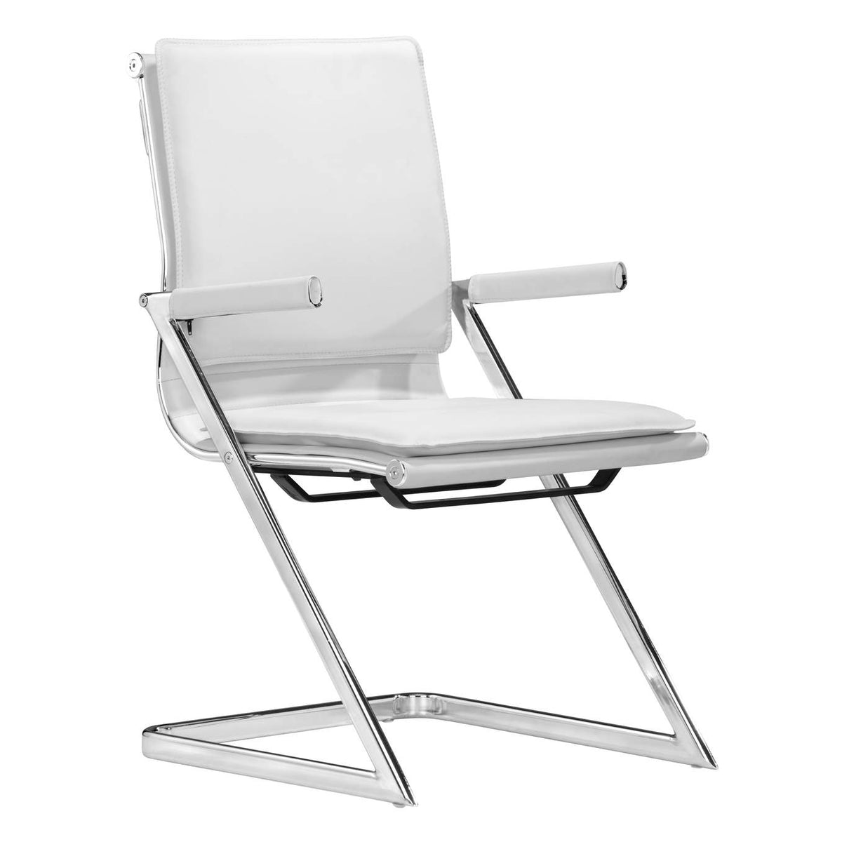 215211 Lider Plus Conference Chair (Set Of 2) White