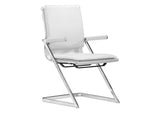 215211 Lider Plus Conference Chair (Set Of 2) White