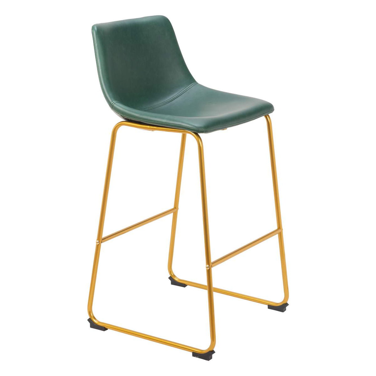 109961 Augusta Barstool (Set Of 2) Green & Gold