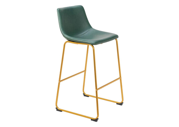 109961 Augusta Barstool (Set Of 2) Green & Gold