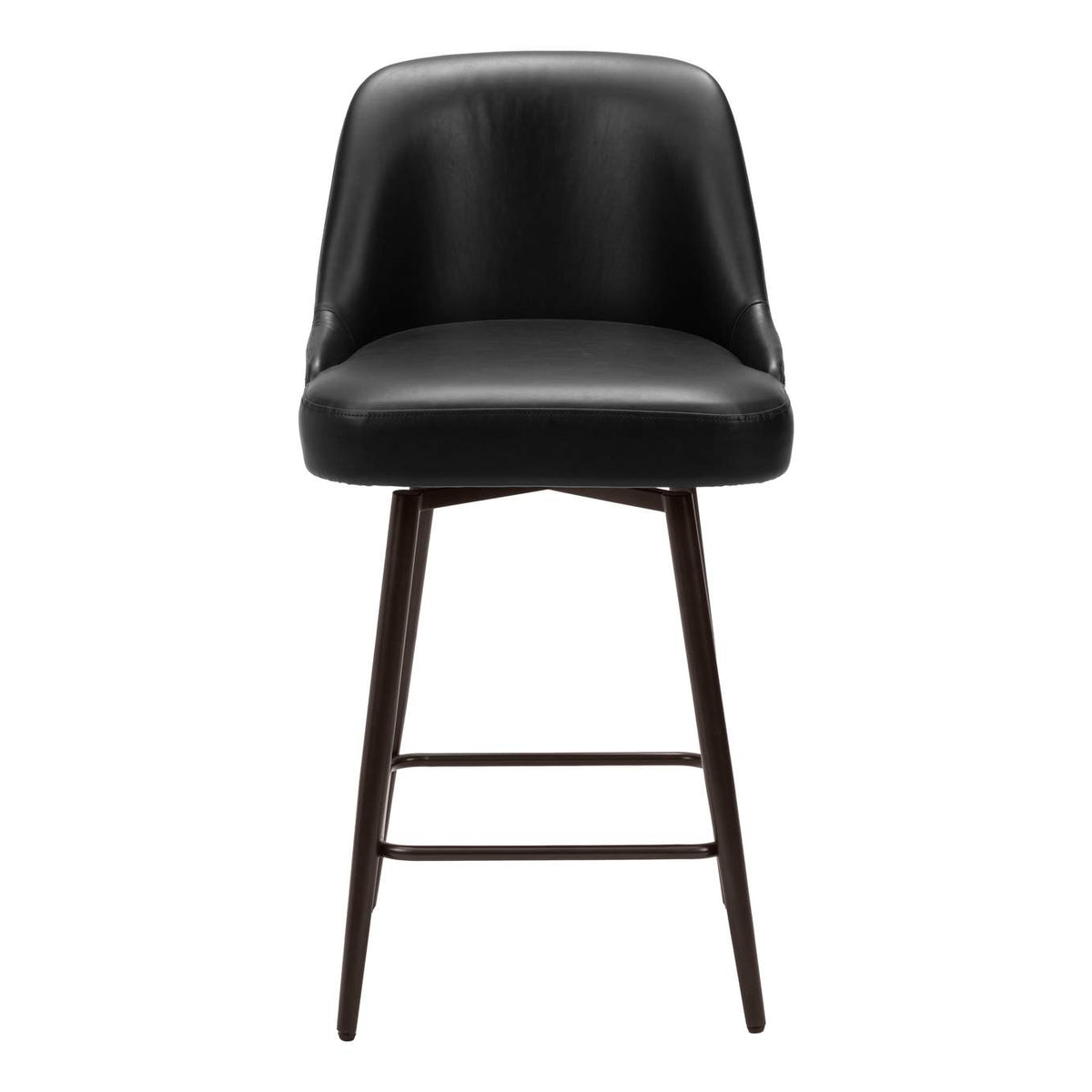 109973 Keppel Swivel Counter Stool Black & Bronze