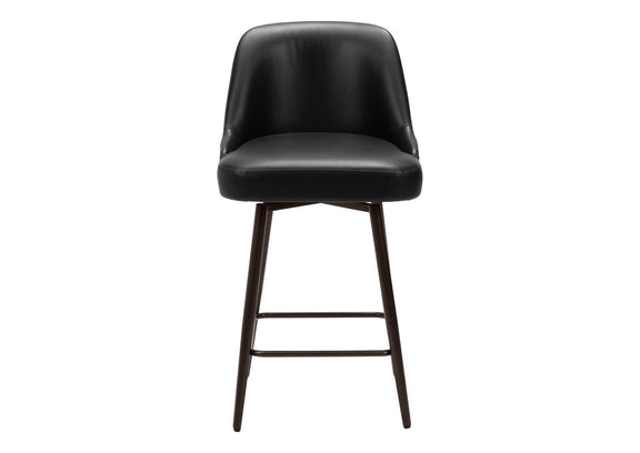 109973 Keppel Swivel Counter Stool Black & Bronze