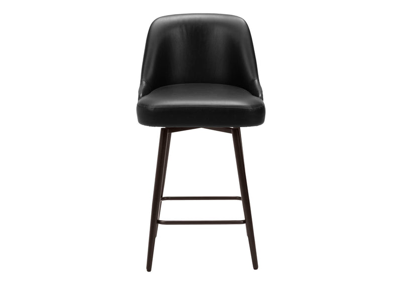 109973 Keppel Swivel Counter Stool Black & Bronze