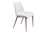 101273 Magnus Dining Chair (Set Of 2) White & Walnut