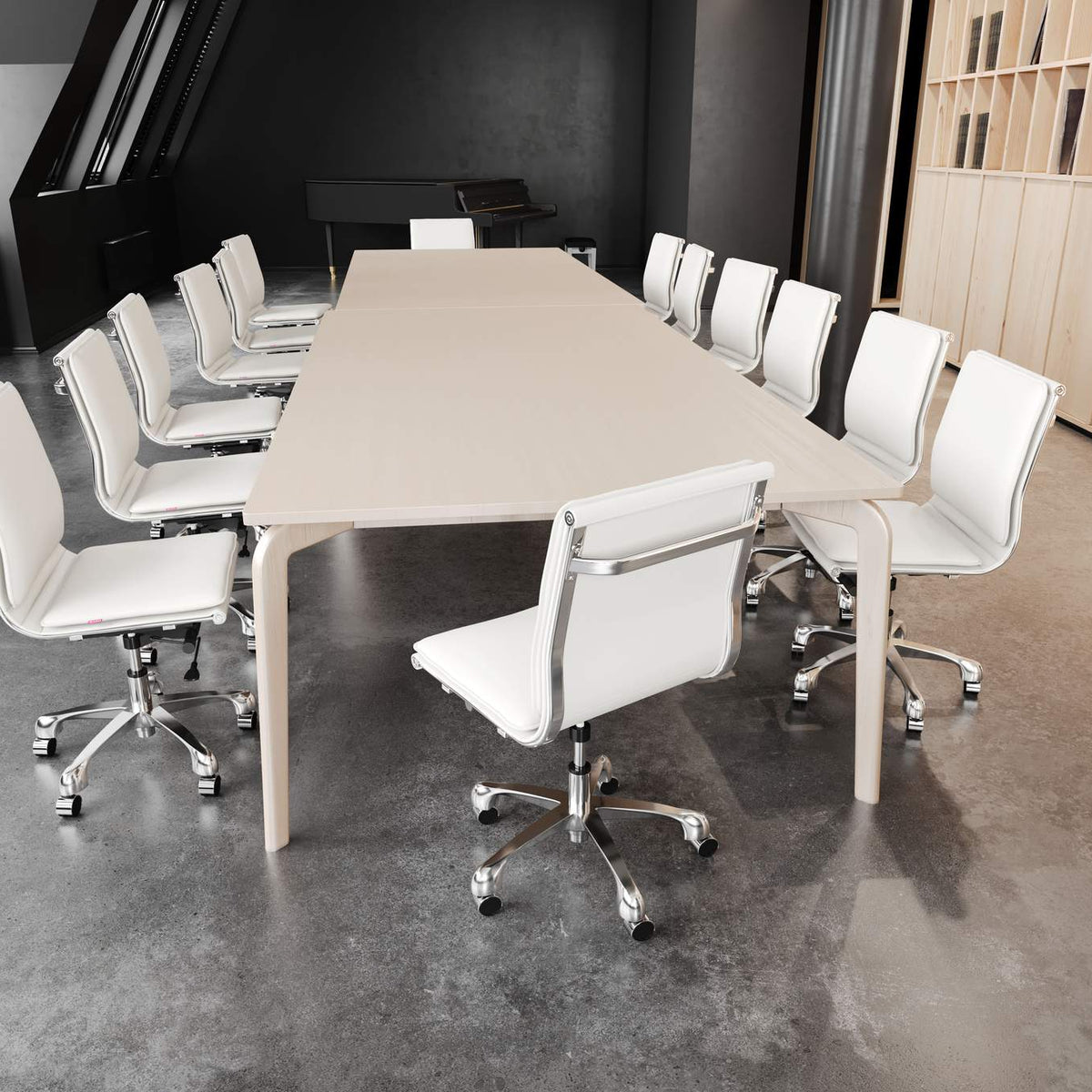 215219 Lider Plus Armless Office Chair White
