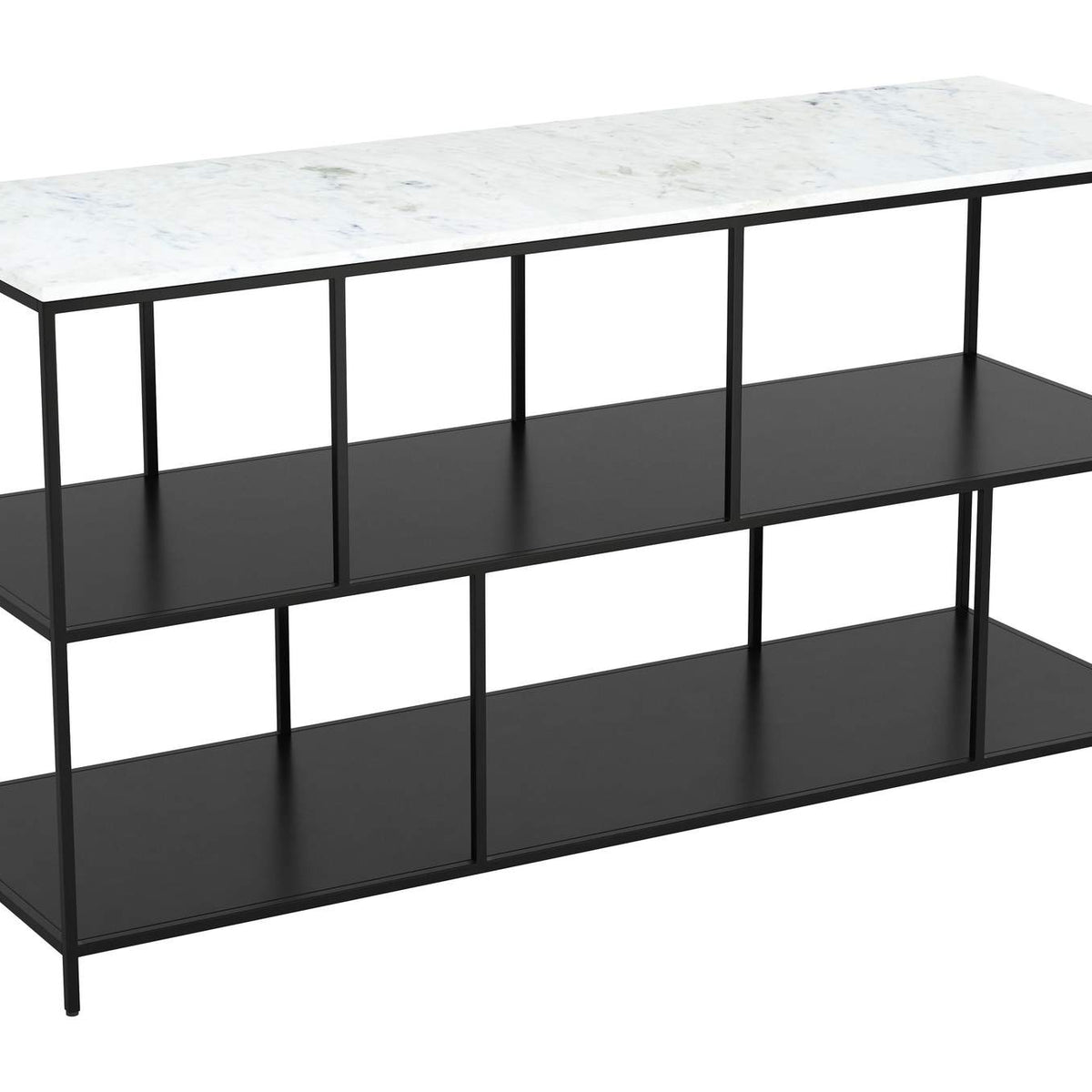 109487 Singularity Console Table White & Black