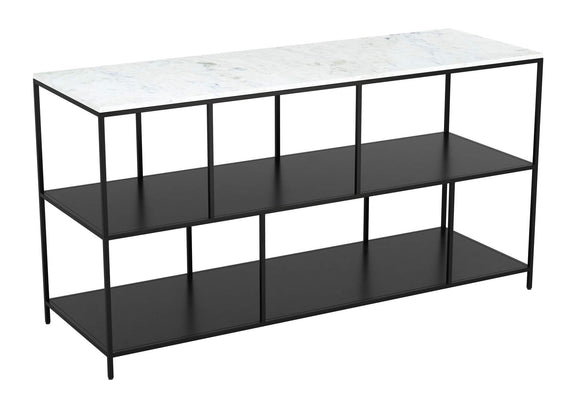 109487 Singularity Console Table White & Black