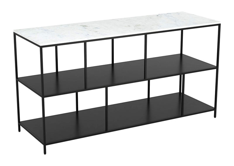 109487 Singularity Console Table White & Black