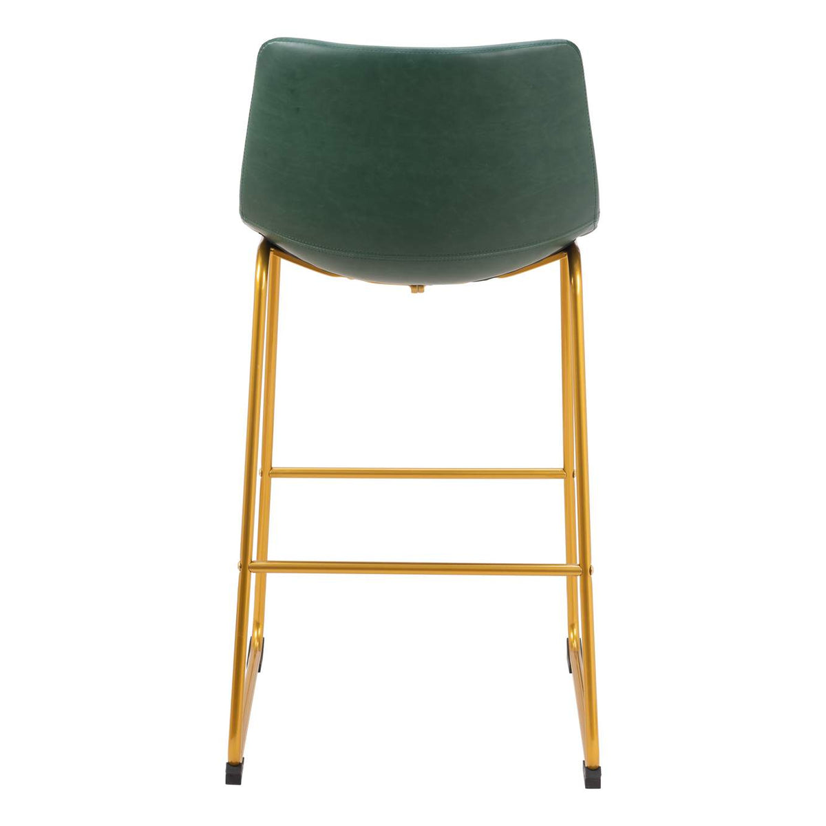 109961 Augusta Barstool (Set Of 2) Green & Gold