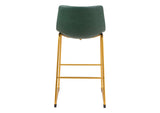 109961 Augusta Barstool (Set Of 2) Green & Gold