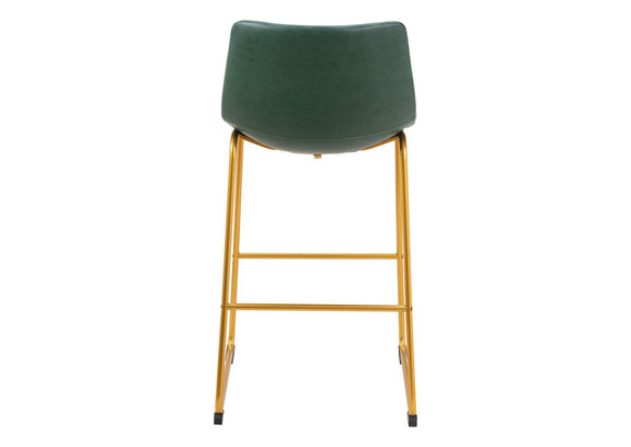 109961 Augusta Barstool (Set Of 2) Green & Gold