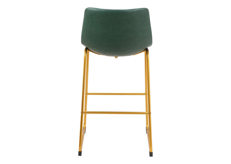 109961 Augusta Barstool (Set Of 2) Green & Gold