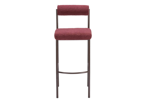 109814 Livorno Barstool (Set Of 2) Red & Bronze