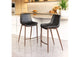 109935 Magnus Counter Stool (Set Of 2) Black & Walnut