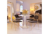 109661 Georges Dining Chair (Set Of 2) Gray & Gold