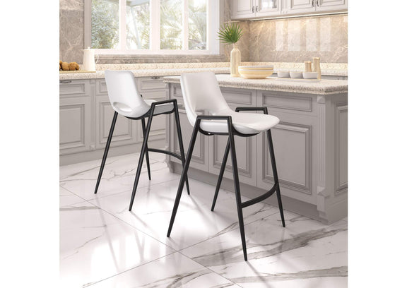 109538 Desi Counter Stool (Set Of 2) White