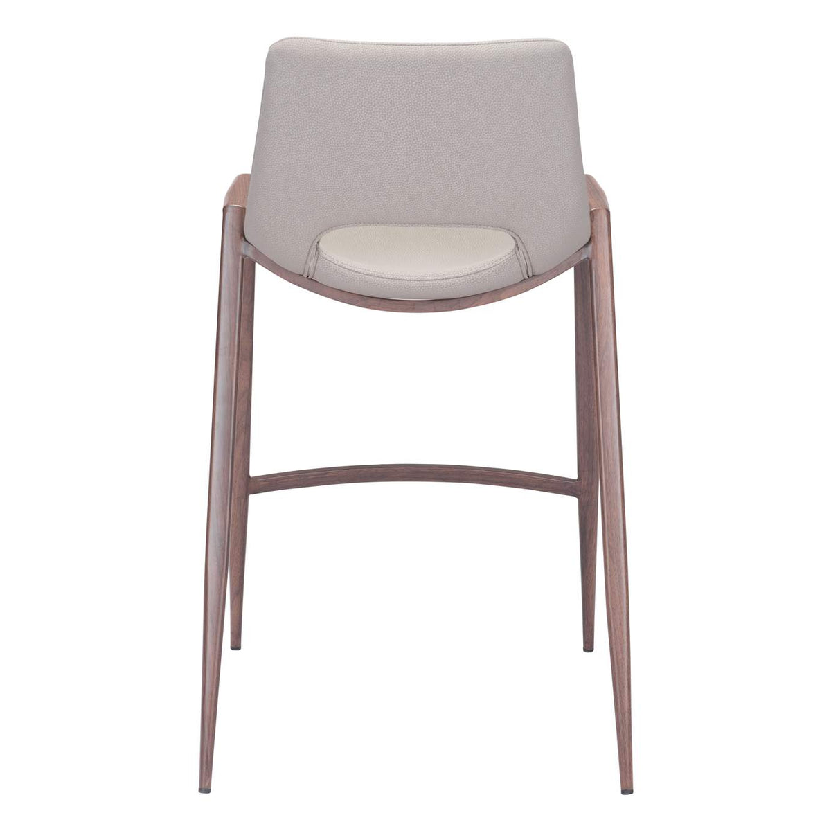101693 Desi Counter Stool (Set Of 2) Beige & Walnut