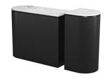 109921 Ormara Console Table Set (2-Piece) White & Black