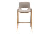 109735 Desi Barstool (Set Of 2) Beige & Gold